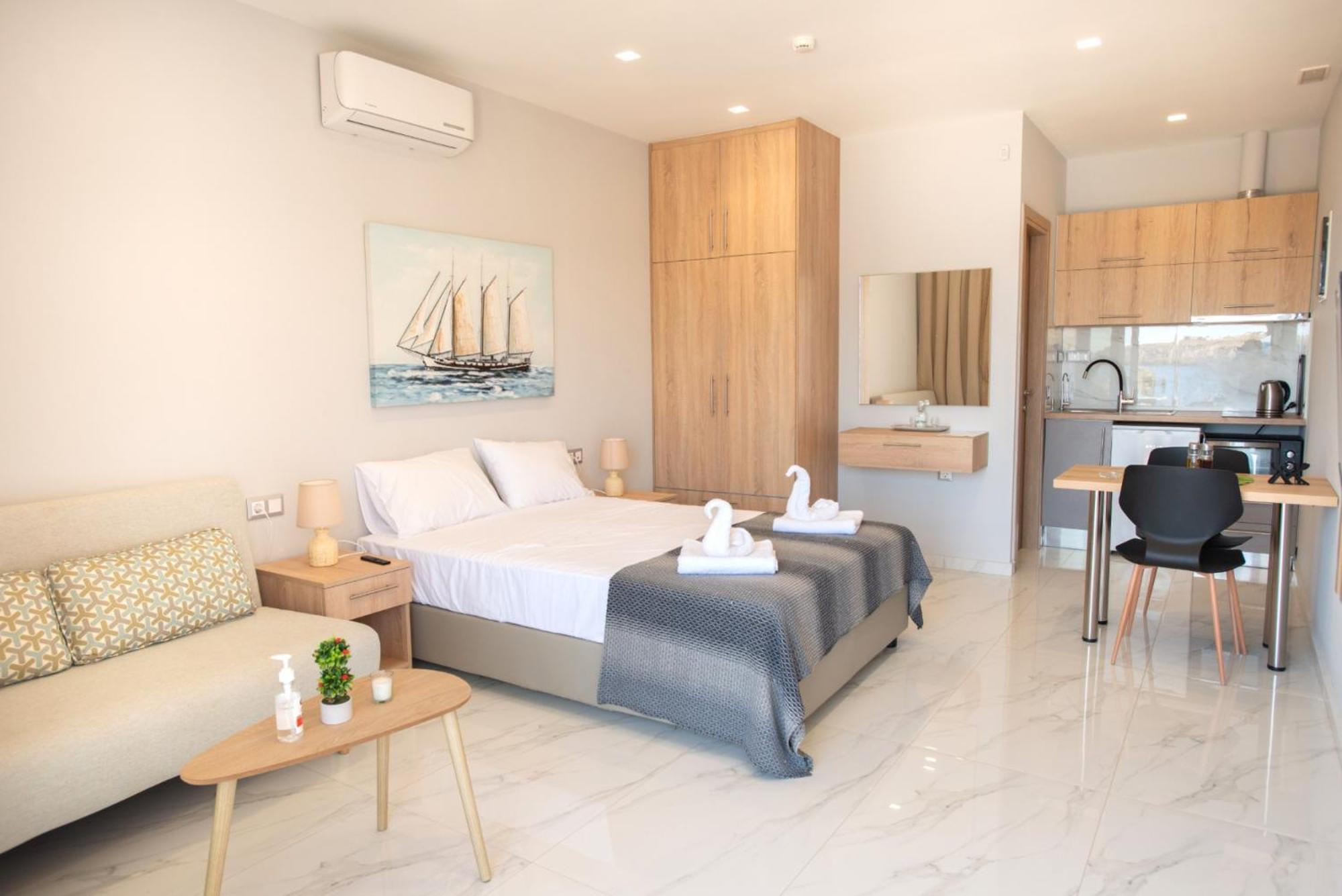 Beachfront Studio Kyma West ~ Crete'S Hidden Gem Kali Limenes Exteriör bild
